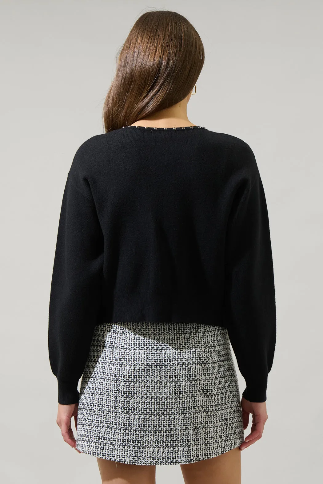 Adara Studded Flyaway Cardigan