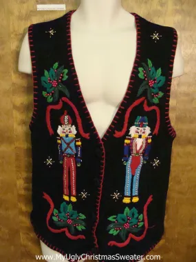 Amazing Colorful Nutcrackers Ugly Christmas Sweater Vest