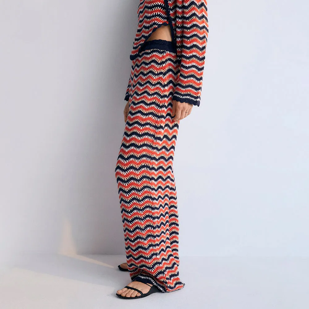 Areti Woman's Cardigan & Pants Set | Chili