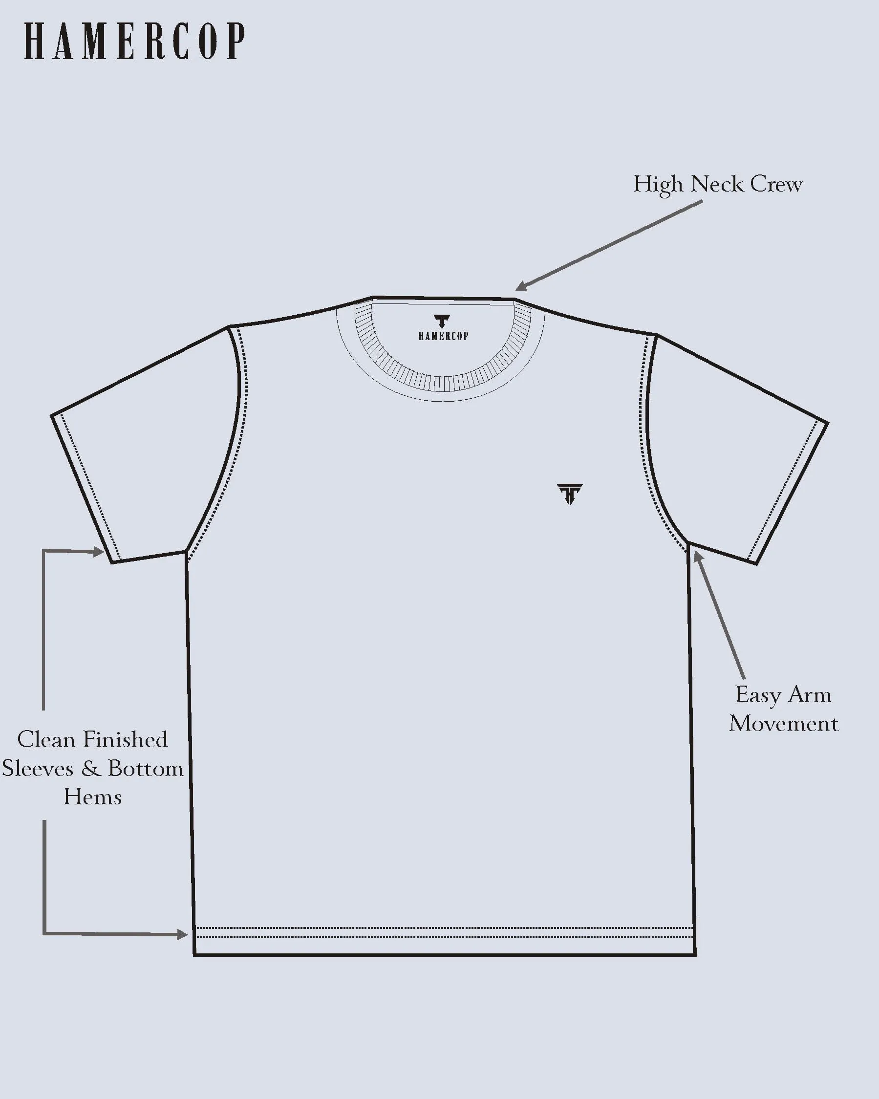 Aristo NavyBlue Knitted Melange Cotton T-Shirt