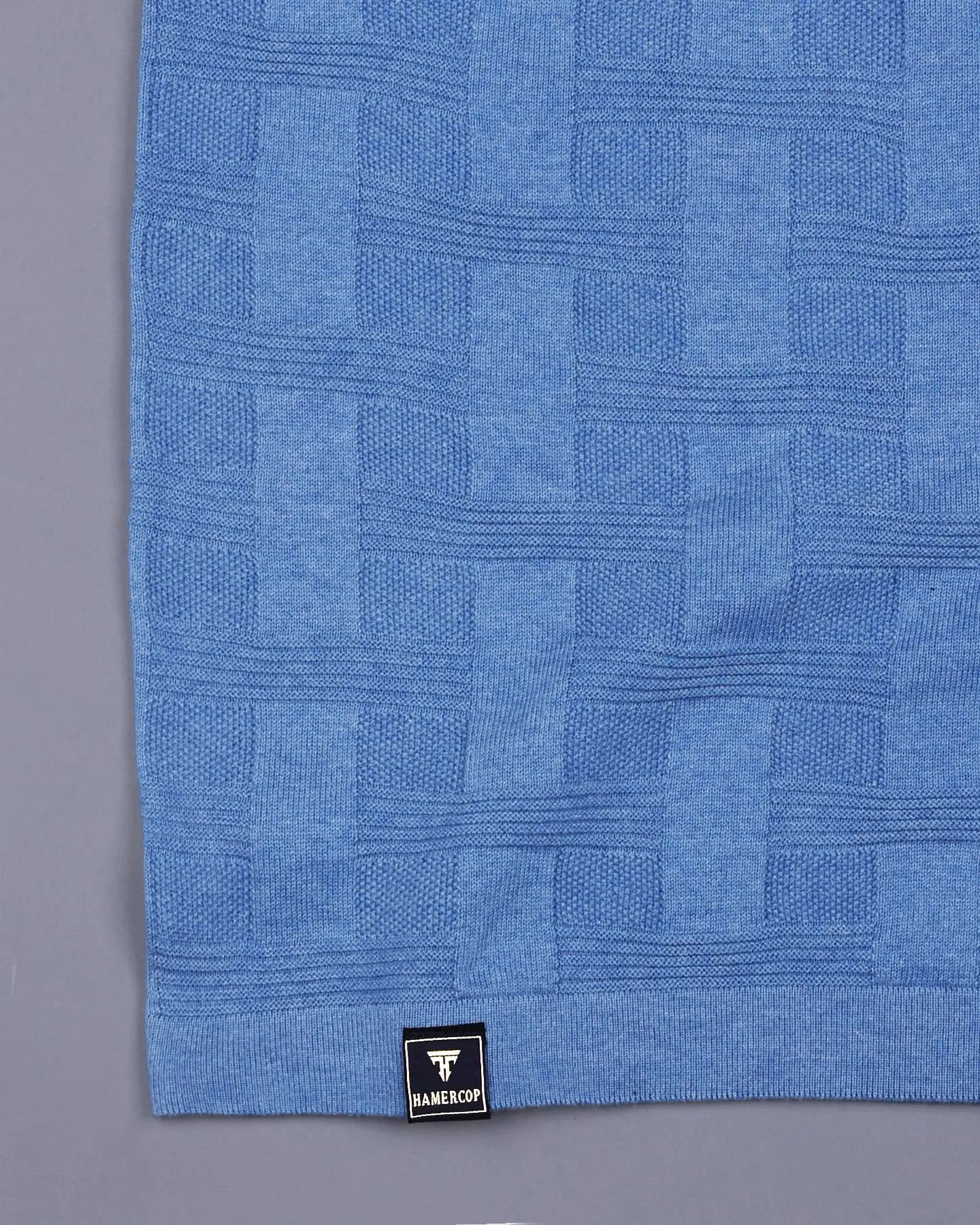Aristo SkyBlue Knitted Melange Cotton T-Shirt