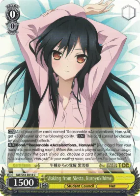 AW/S43-E018 Waking from Siesta, Kuroyukihime - Accel World Infinite Burst English Weiss Schwarz Trading Card Game