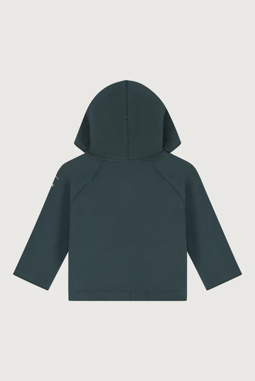 Baby Hooded Cardigan | Blue Grey