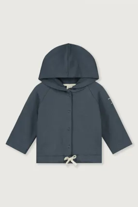 Baby Hooded Cardigan GOTS | Blue Grey