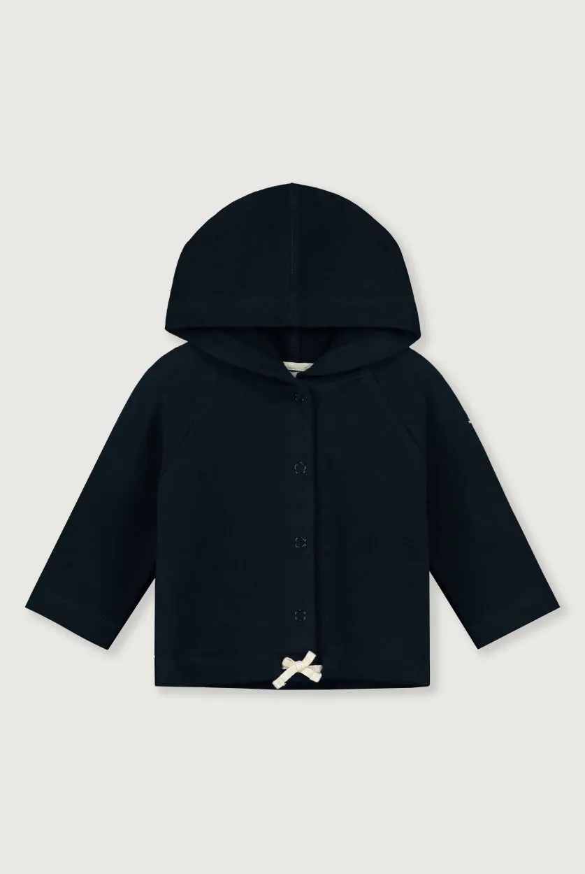 Baby Hooded Cardigan GOTS | Nearly Black