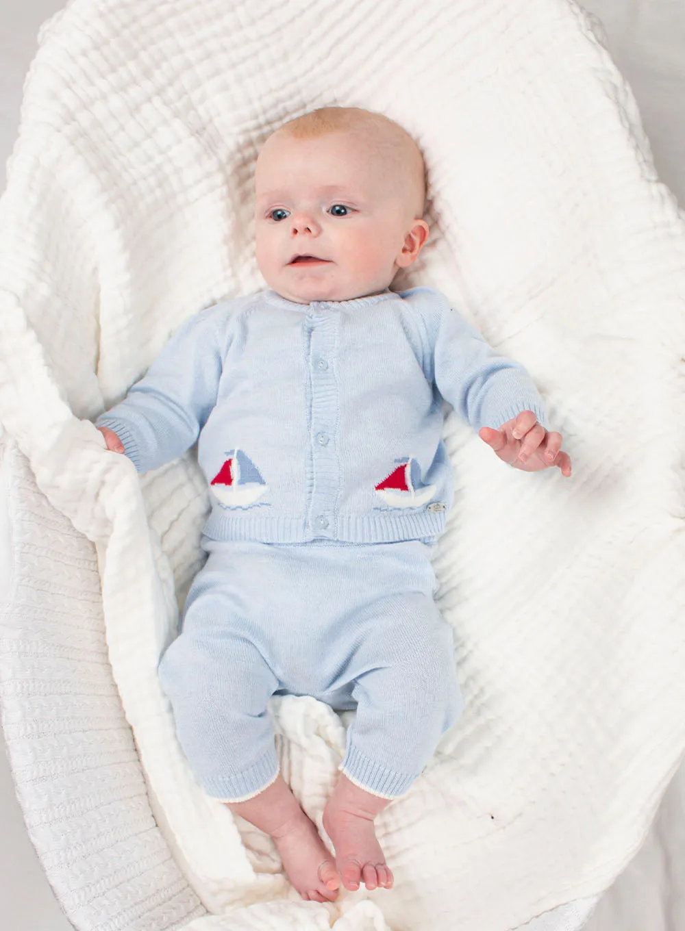 Baby Nicholas Sail Boat Cardigan