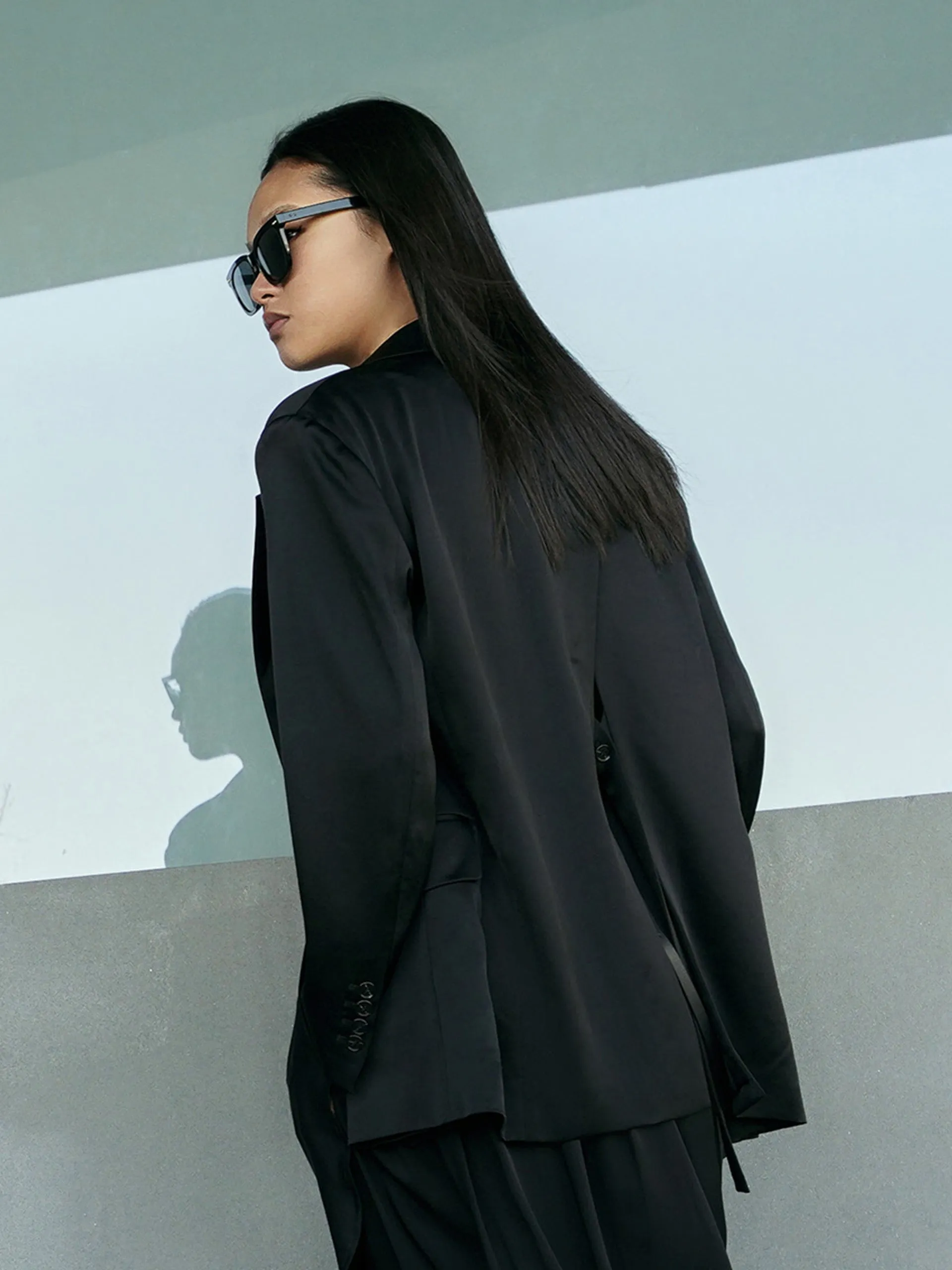 Back Deconstructed Cutout Blazer