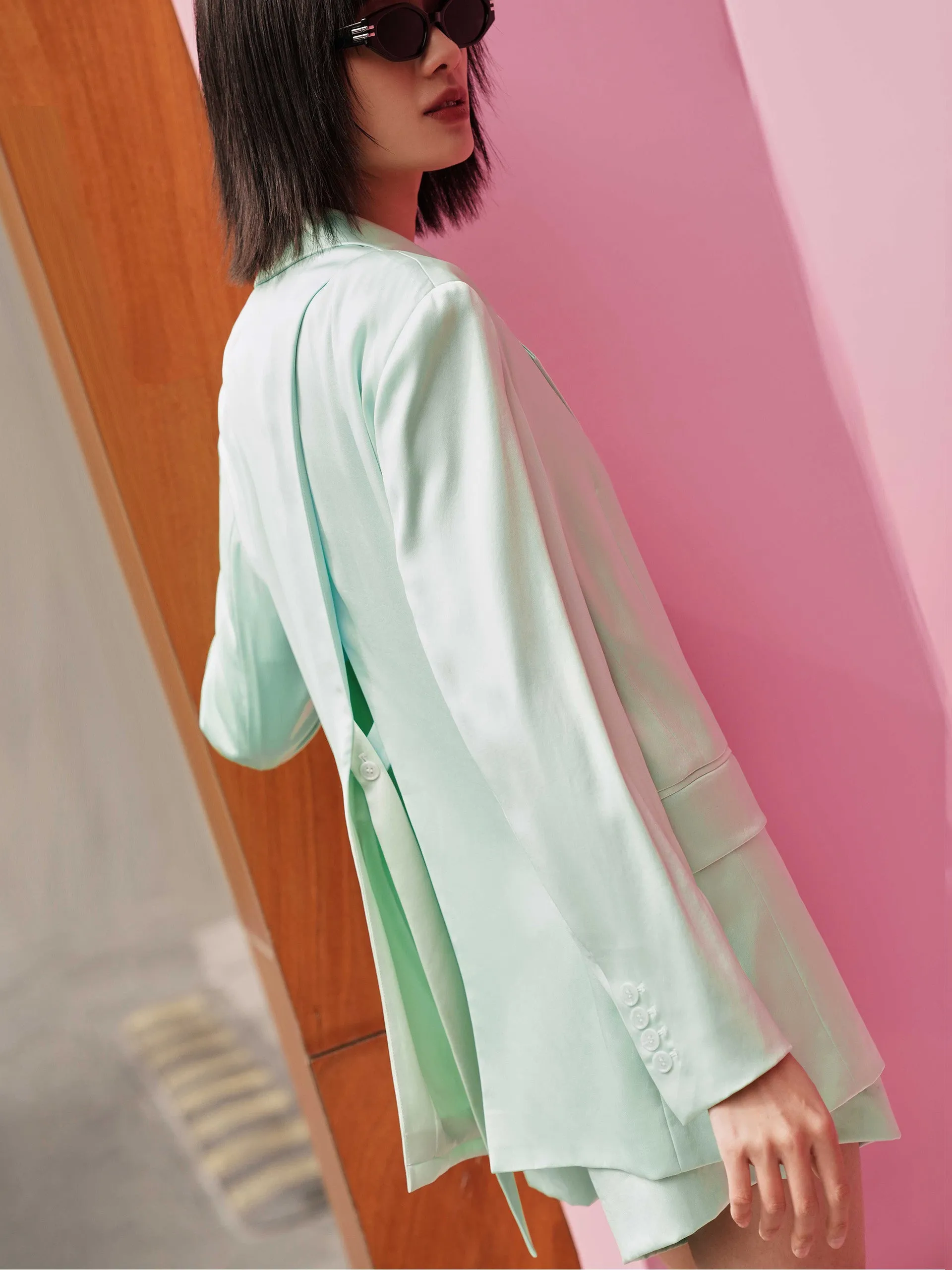 Back Deconstructed Cutout Blazer