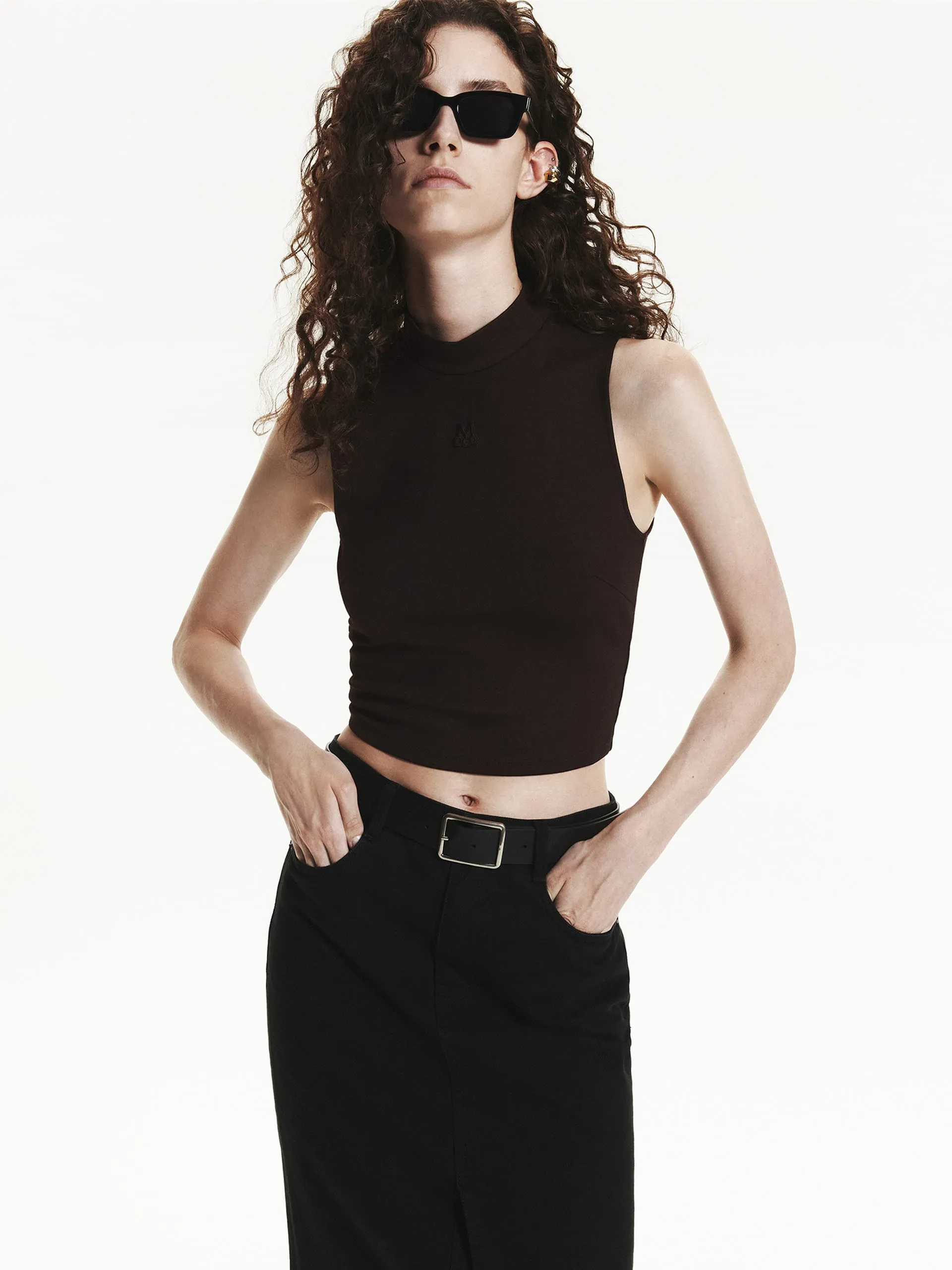 Back Zip Sleeveless Tank