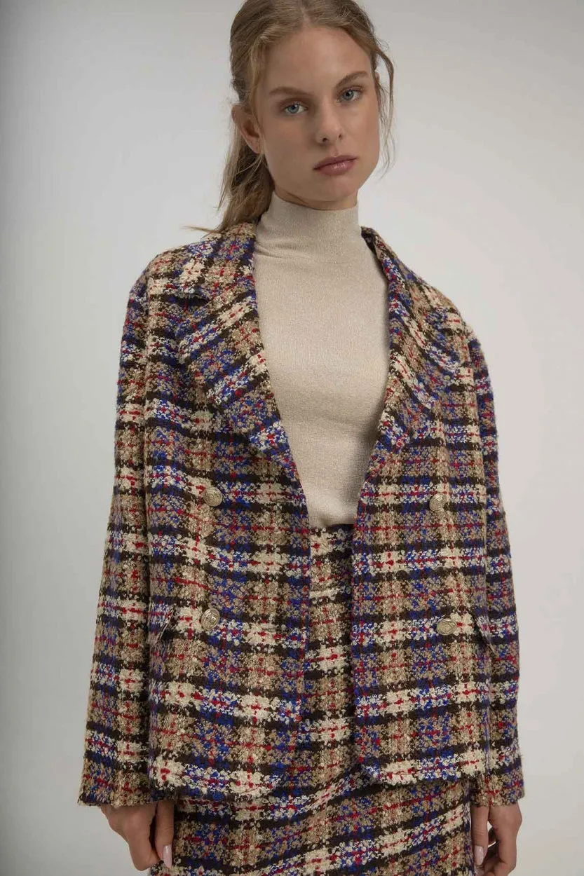 Blazer Sem - Caramel Print