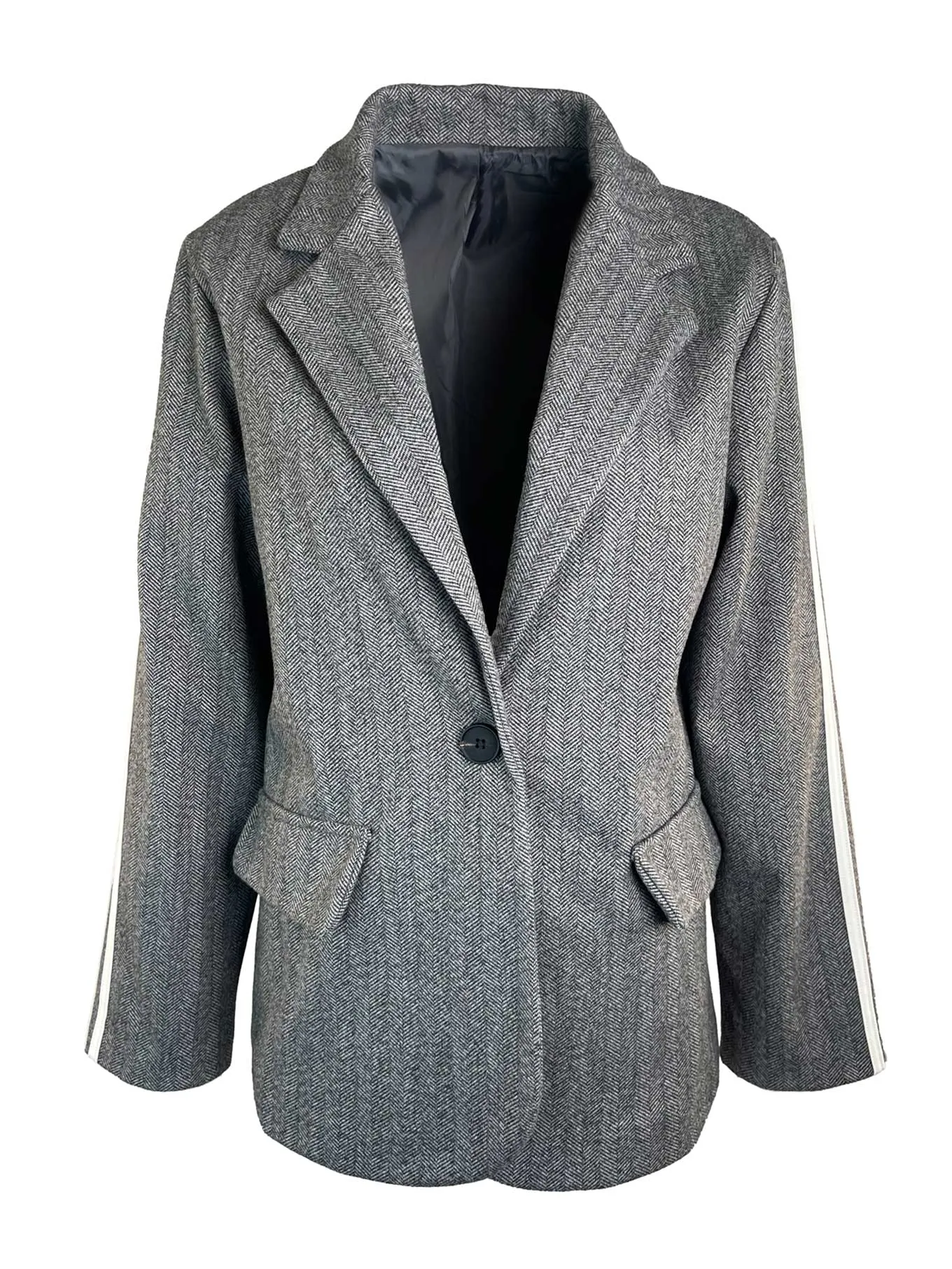 Blazer Sportstreifen grau