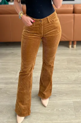 Bootcut Corduroy Judy Blue Pants in Camel