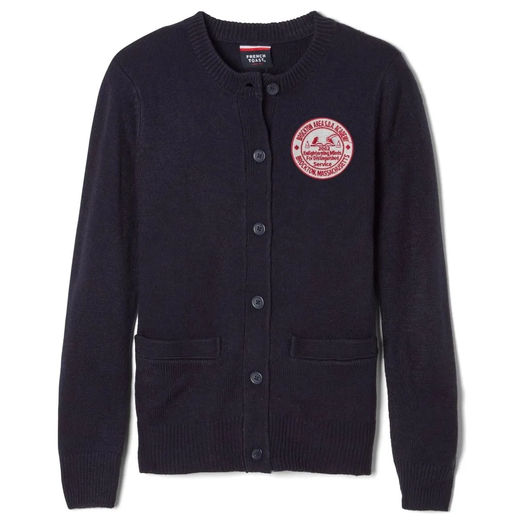 Brockton Area SDA - Crew Neck Cardigan Sweater - Girls