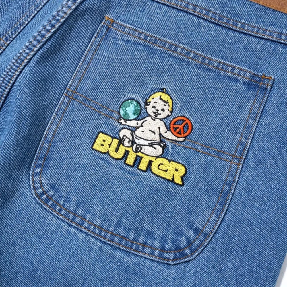 Butter Goods World Peace Denim Jeans Washed Indigo