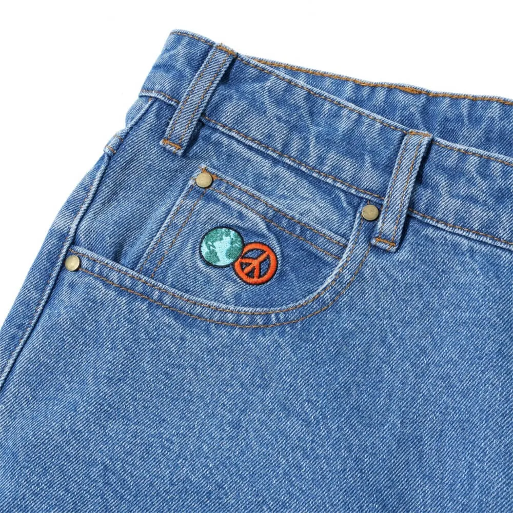 Butter Goods World Peace Denim Jeans Washed Indigo