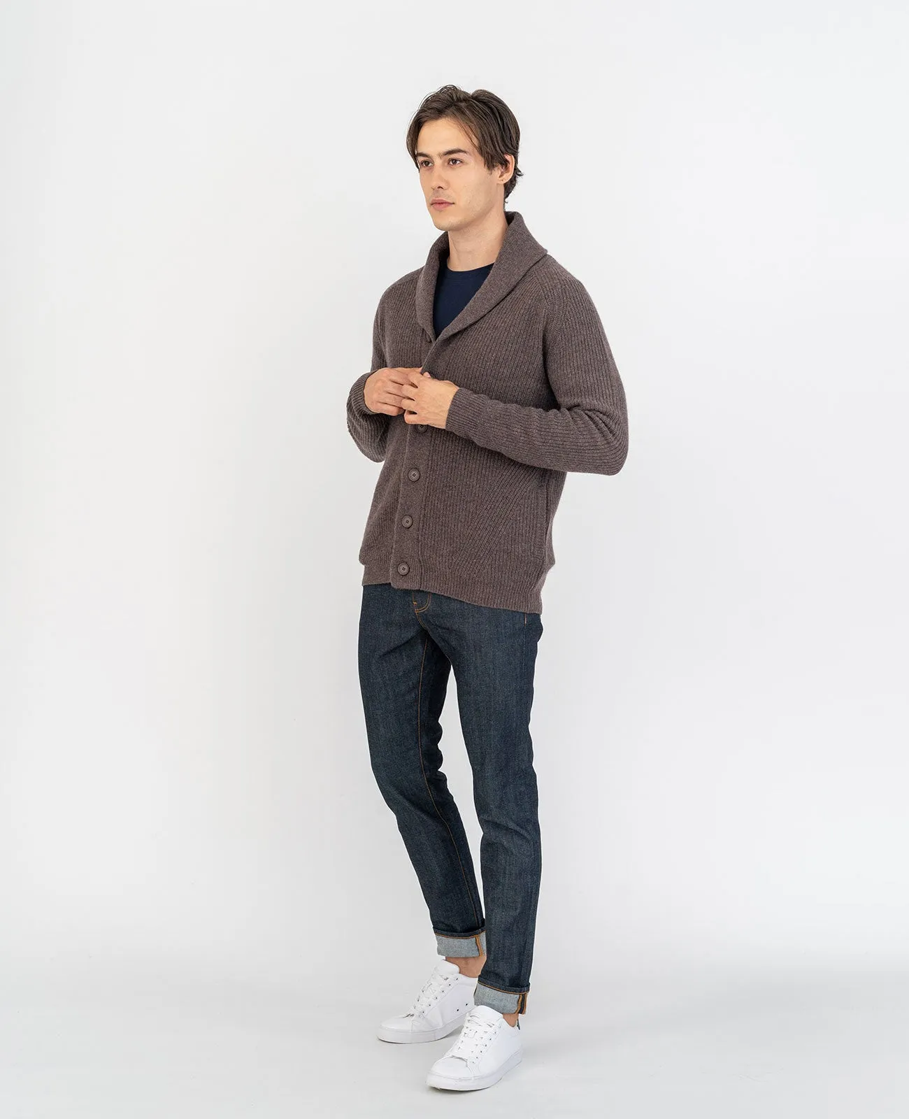 Cashmere Shawl Collar Cardigan