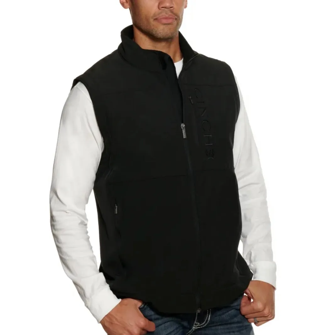 CINCH MEN'S BLACK BONDED VEST WITH CONCEALED CARRY POCKET