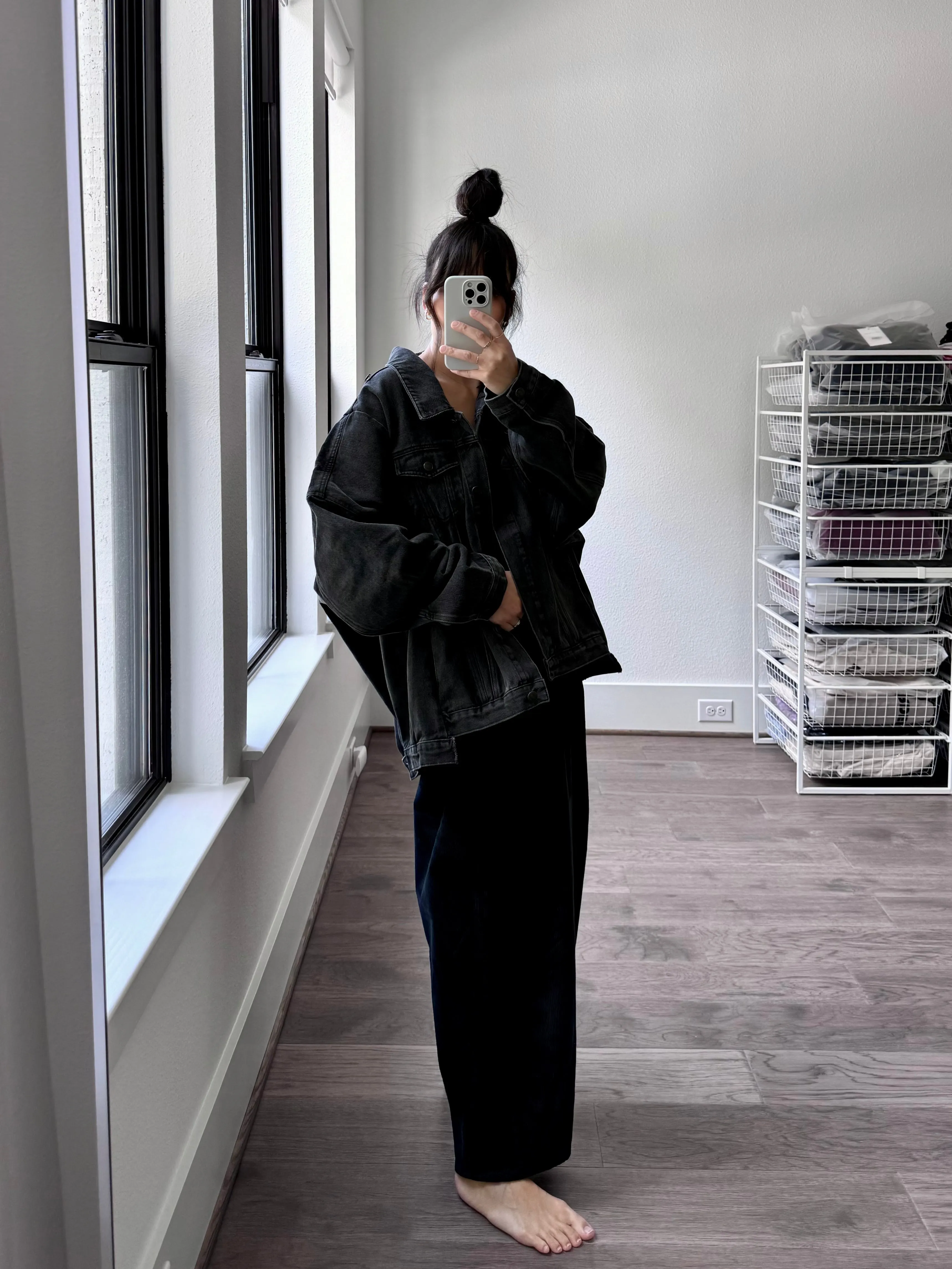 Corduroy Baggy Pants, Navy