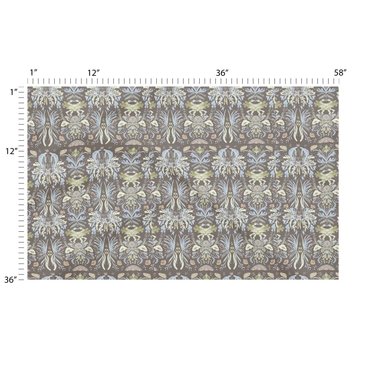 crab browndmask@2x - Natural Fiber Fabric by the Yard