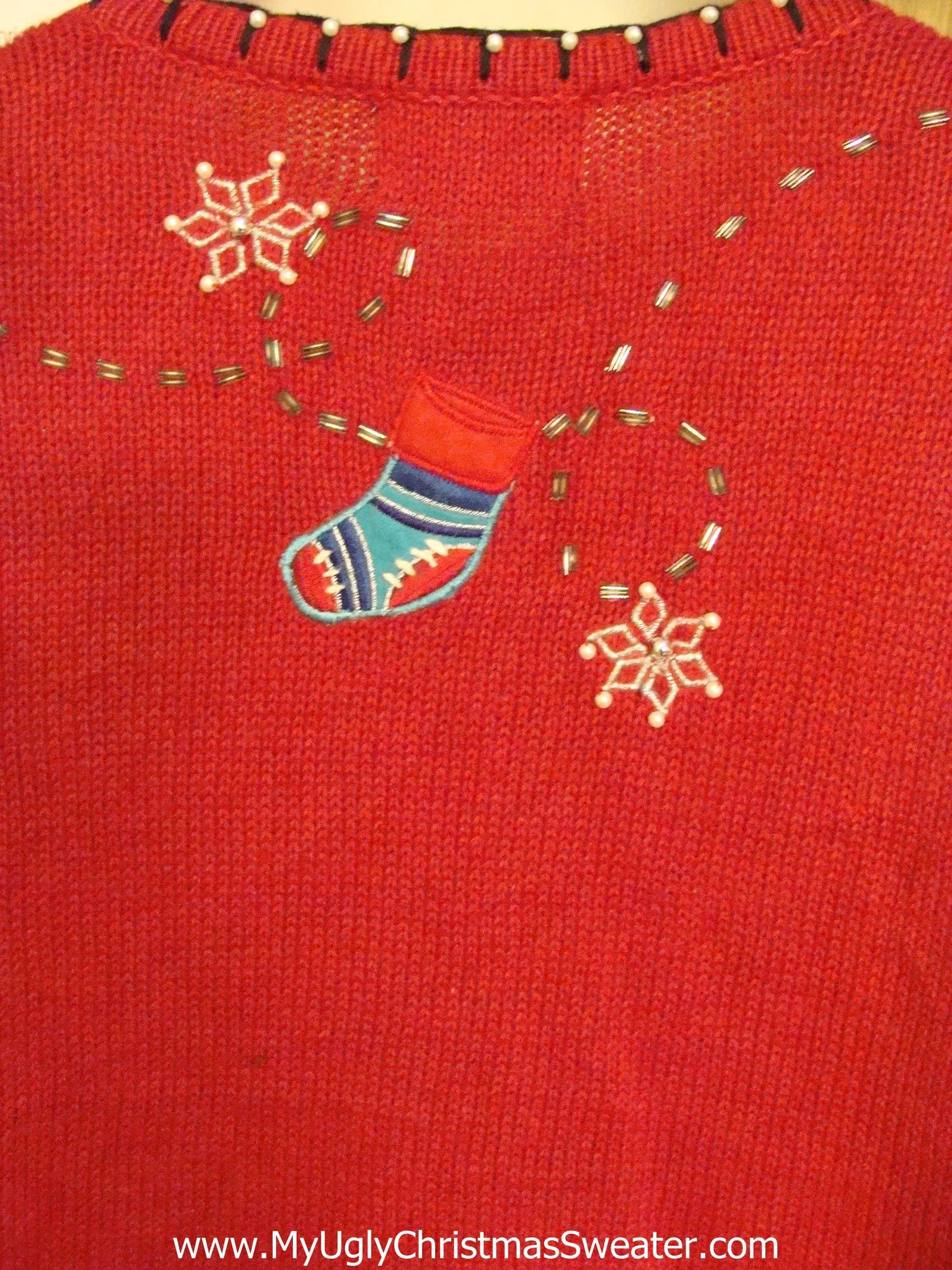 Crafty Red Vest Ugly Christmas Sweater Vest