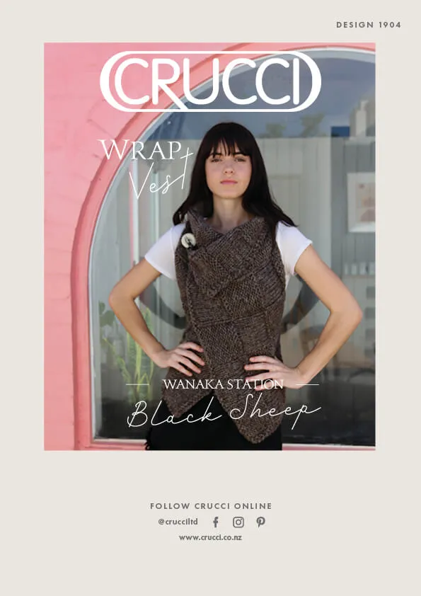 Crucci Knitting Pattern 1904 Wrap Vest