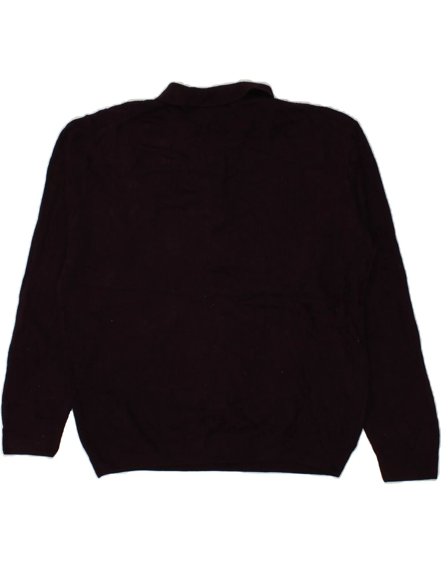 DOCKERS Mens Polo Neck Jumper Sweater XL Burgundy Acrylic