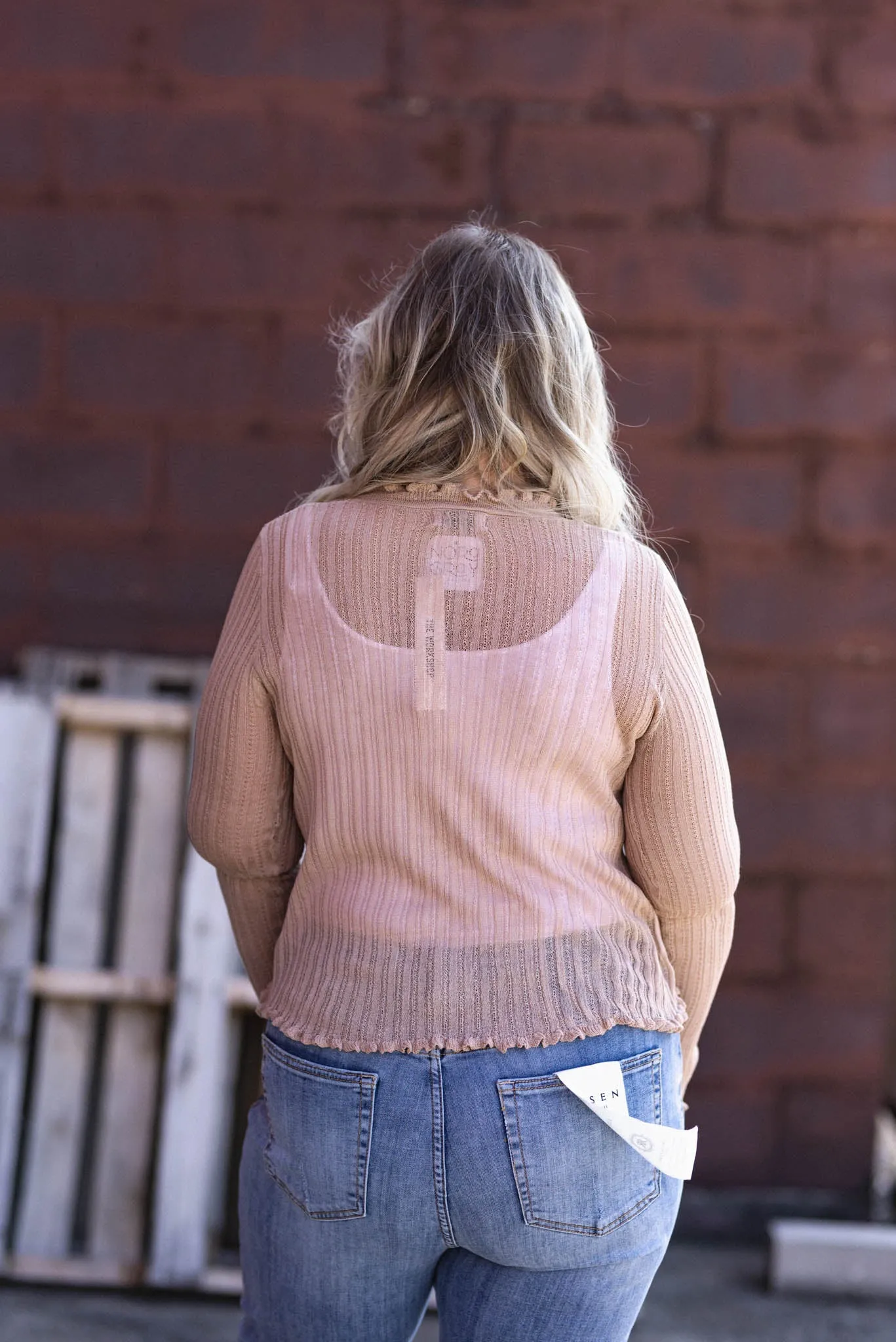 Edge Of Tomorrow Front Tie Sheer Cardigan