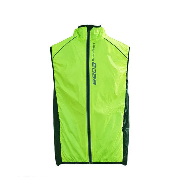 EEDA Windproof Waterproof Cycling Vests Summer Outdoors Bike Jerseys Bicycle Jacket Sleeveless Windbreaker Coat Men Women Riders