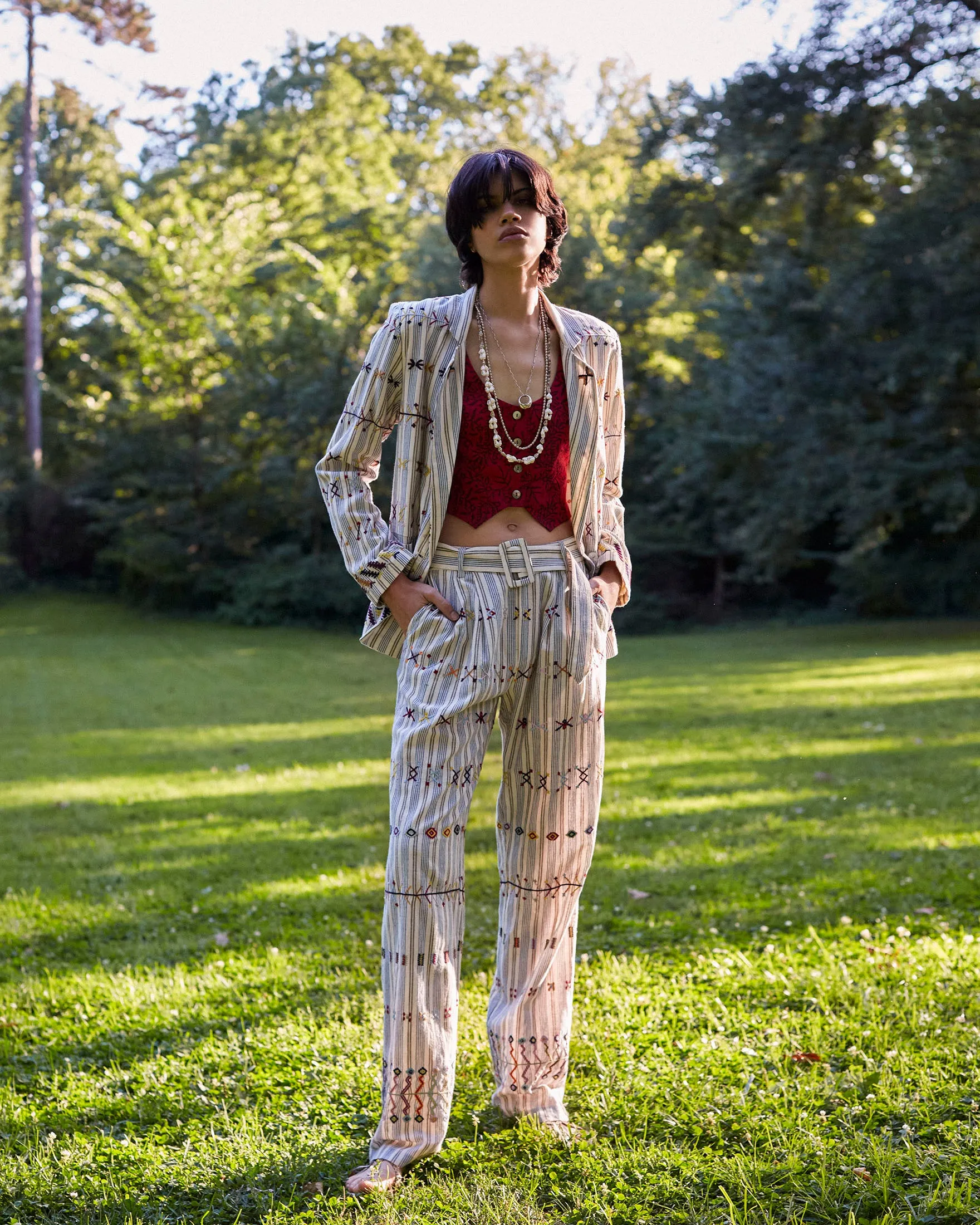 Elodie Arrow Linen Jacket