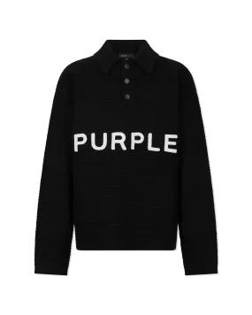 Embroidered Polo Sweater