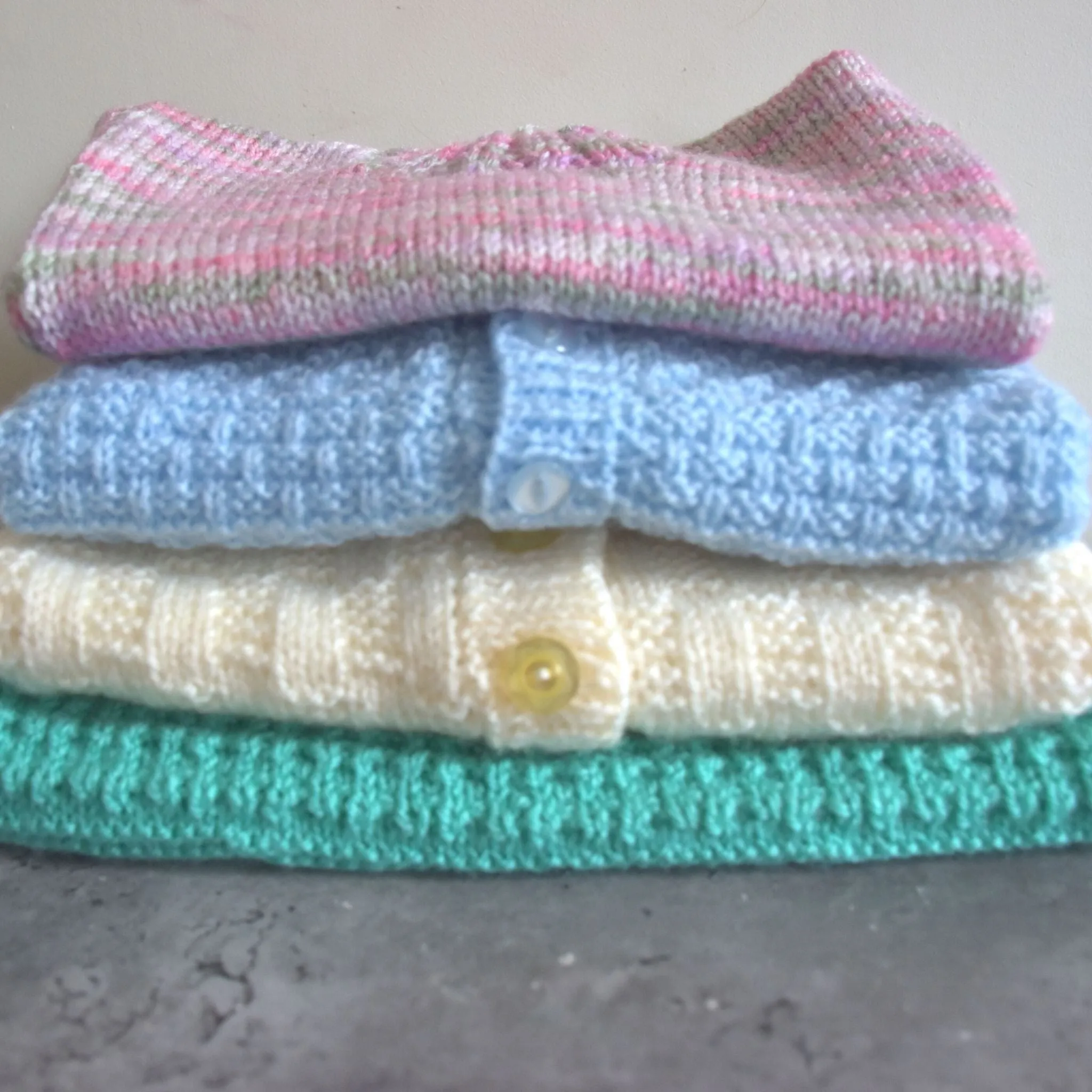 Handmade Knitted Baby Cardigan Blue