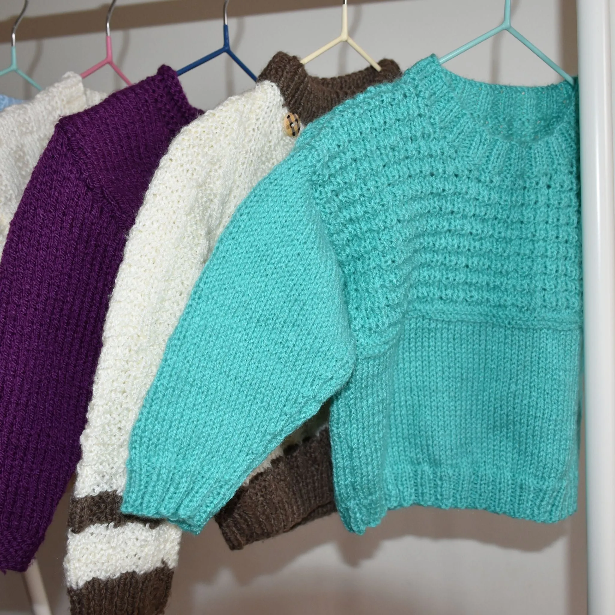 Handmade Knitted Baby Cardigan Blue