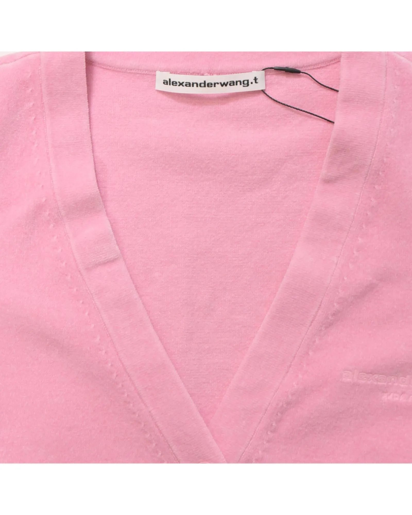 Logo-Embossed Cropped Merino Wool Cardigan with Ribbed-Knit Edges