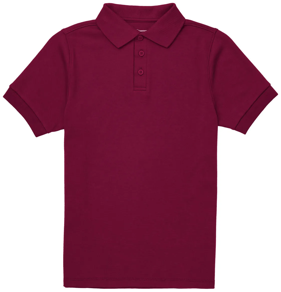 Madi-Adult Short Sleeve Interlock Polo in Burgundy