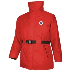 Mustang Survival Classic Flotation Coat - High Visibility Red, Critical Flotation, Durable, Warm, Functional Pockets, Versatile Use | Limited Size
