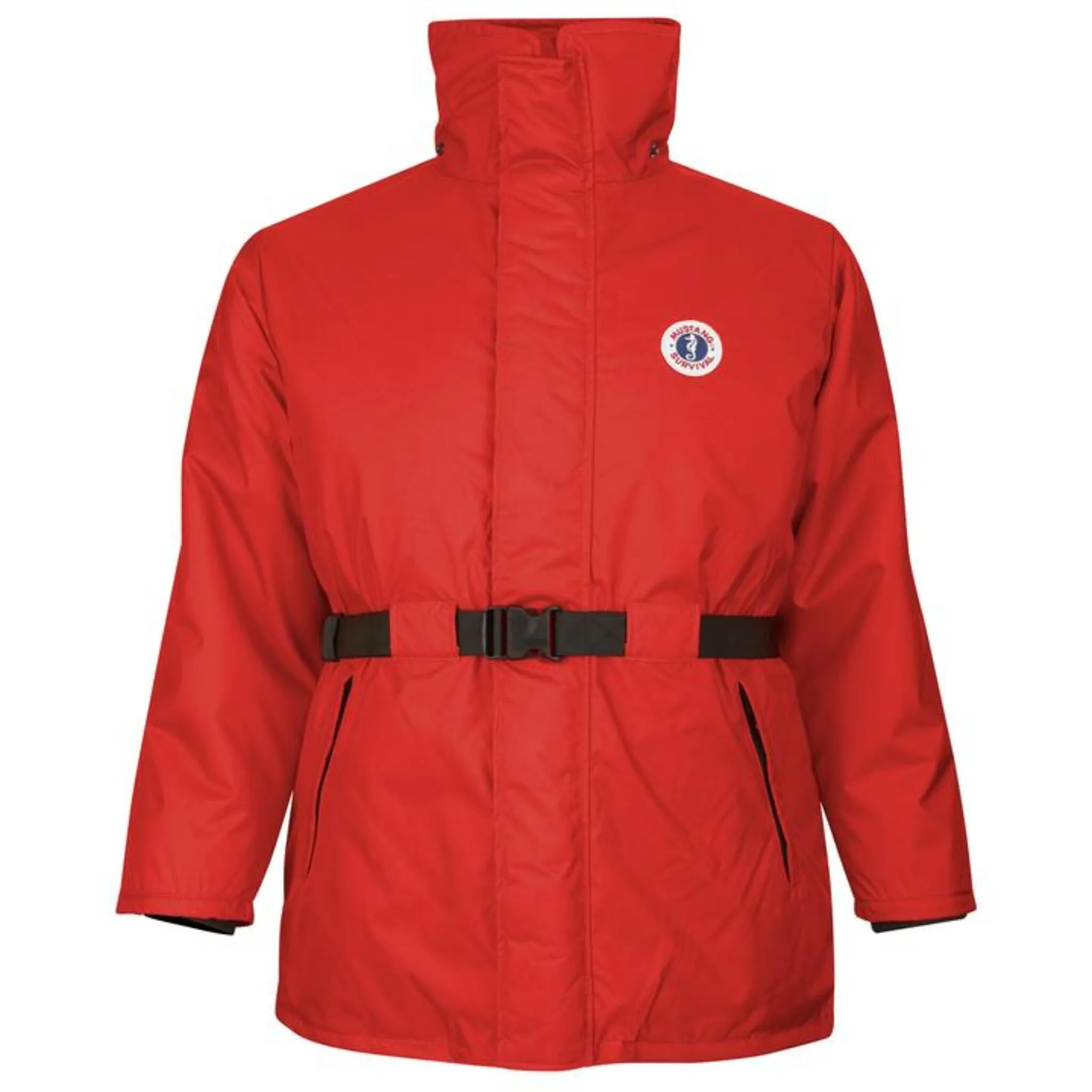 Mustang Survival Classic Flotation Coat - High Visibility Red, Critical Flotation, Durable, Warm, Functional Pockets, Versatile Use | Sizes: S-3XL