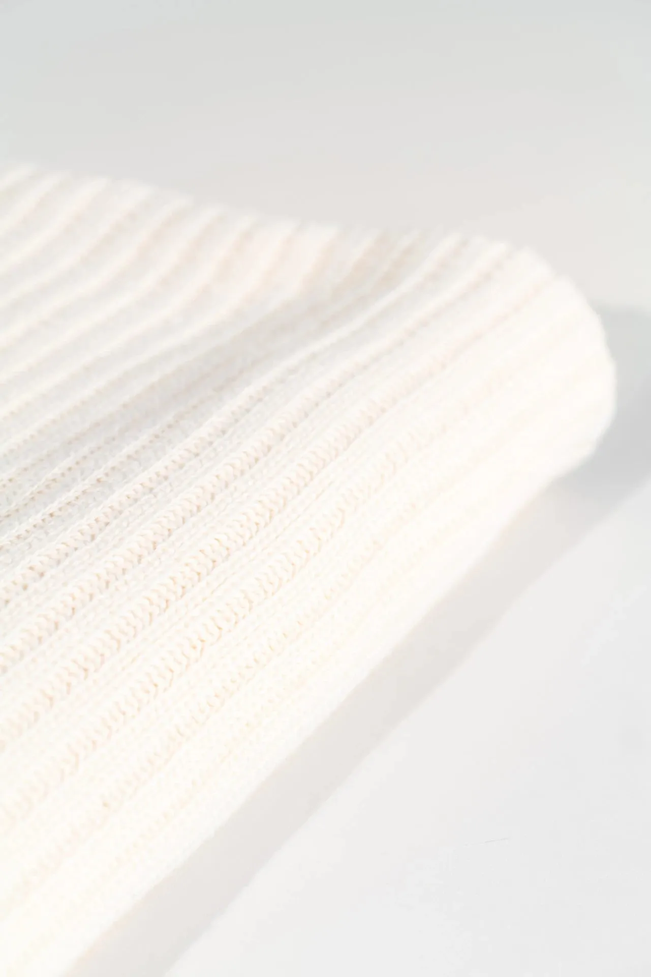 Neunest Knitted Organic Cotton Throw – Ecru