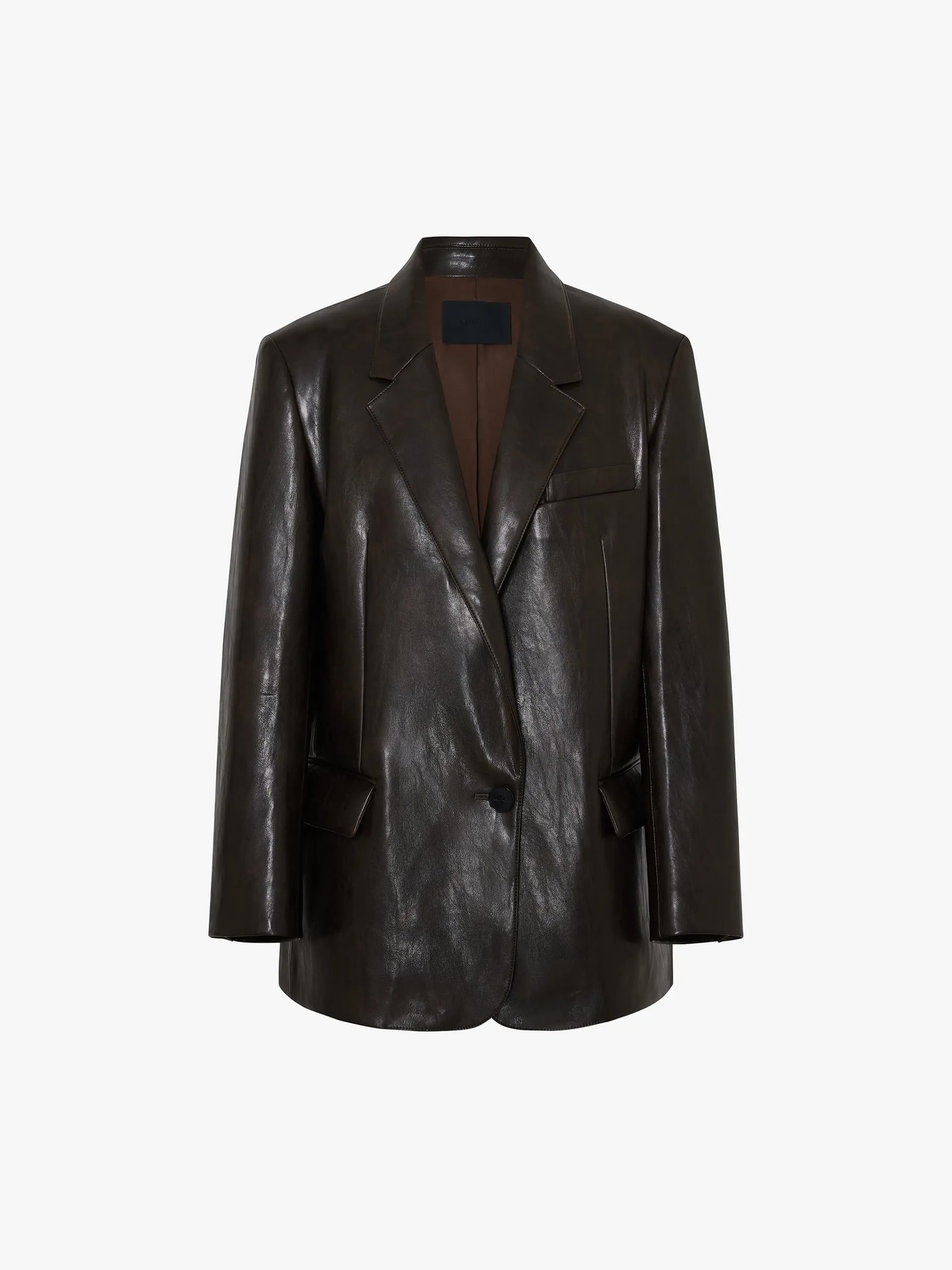 Oversized Leather Blazer