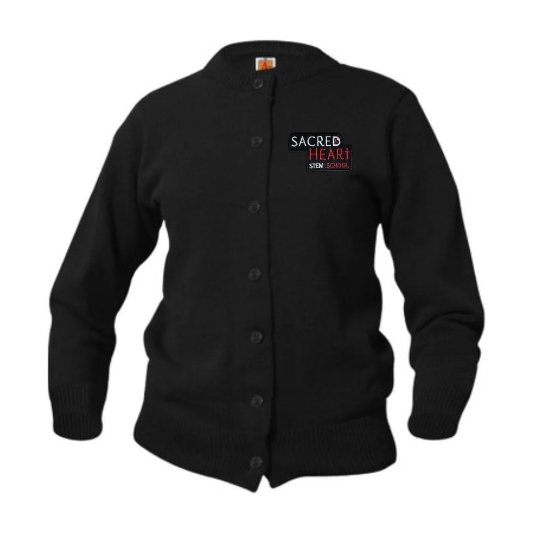 Sacred Heart Crew Cardigan - Girls