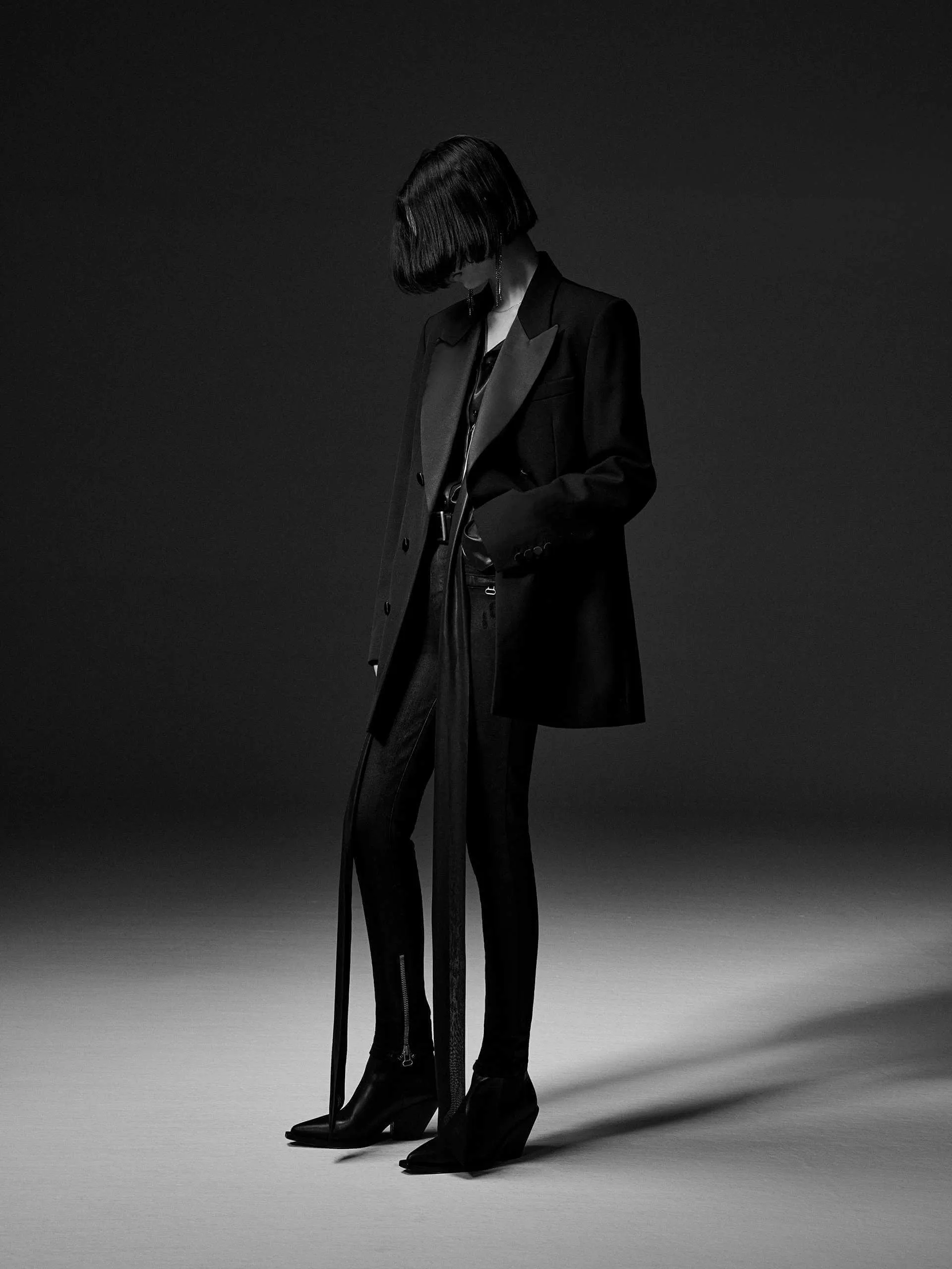 Satin Collar Tailored Blazer
