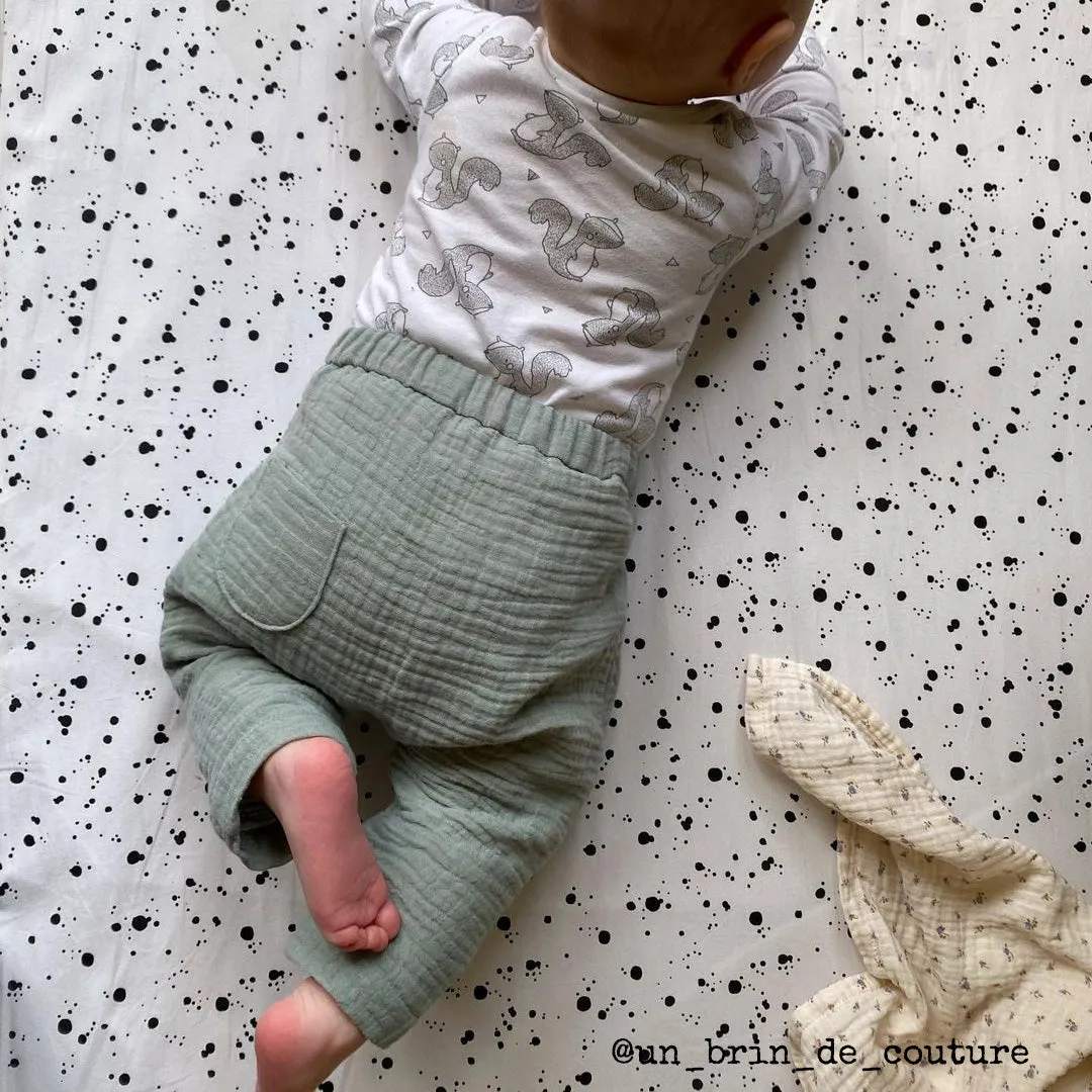 SEVILLA Harem pants - Unisex 1M-4Y - Paper Sewing Pattern
