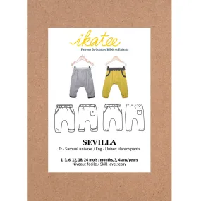 SEVILLA Harem pants - Unisex 1M-4Y - Paper Sewing Pattern