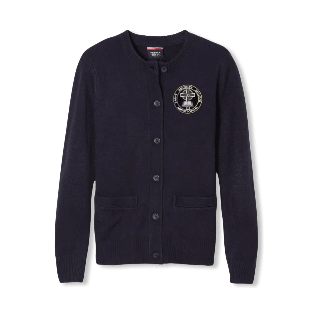 St. Bridget Crewneck Cardigan - Girls