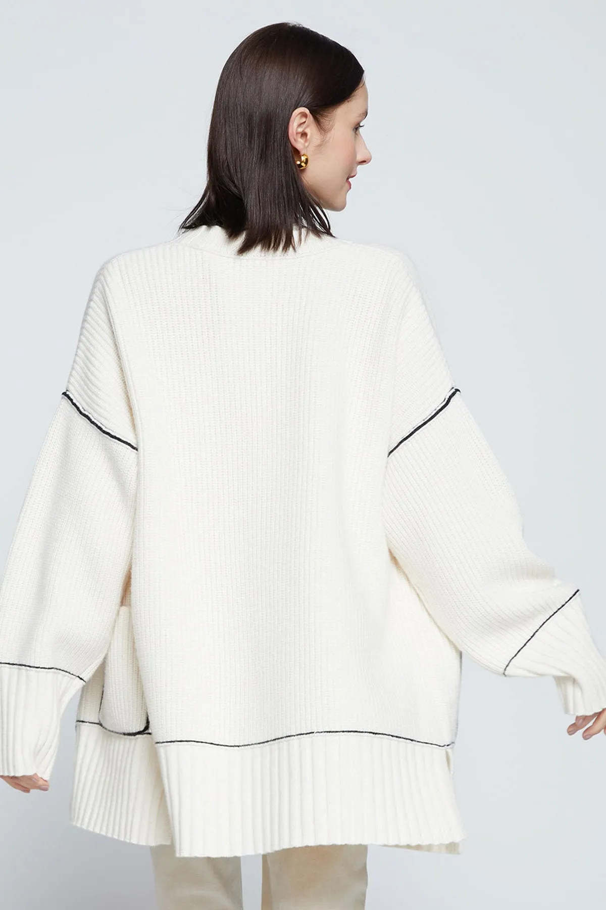 Stateside The Billy Cardigan Sweater in Cream