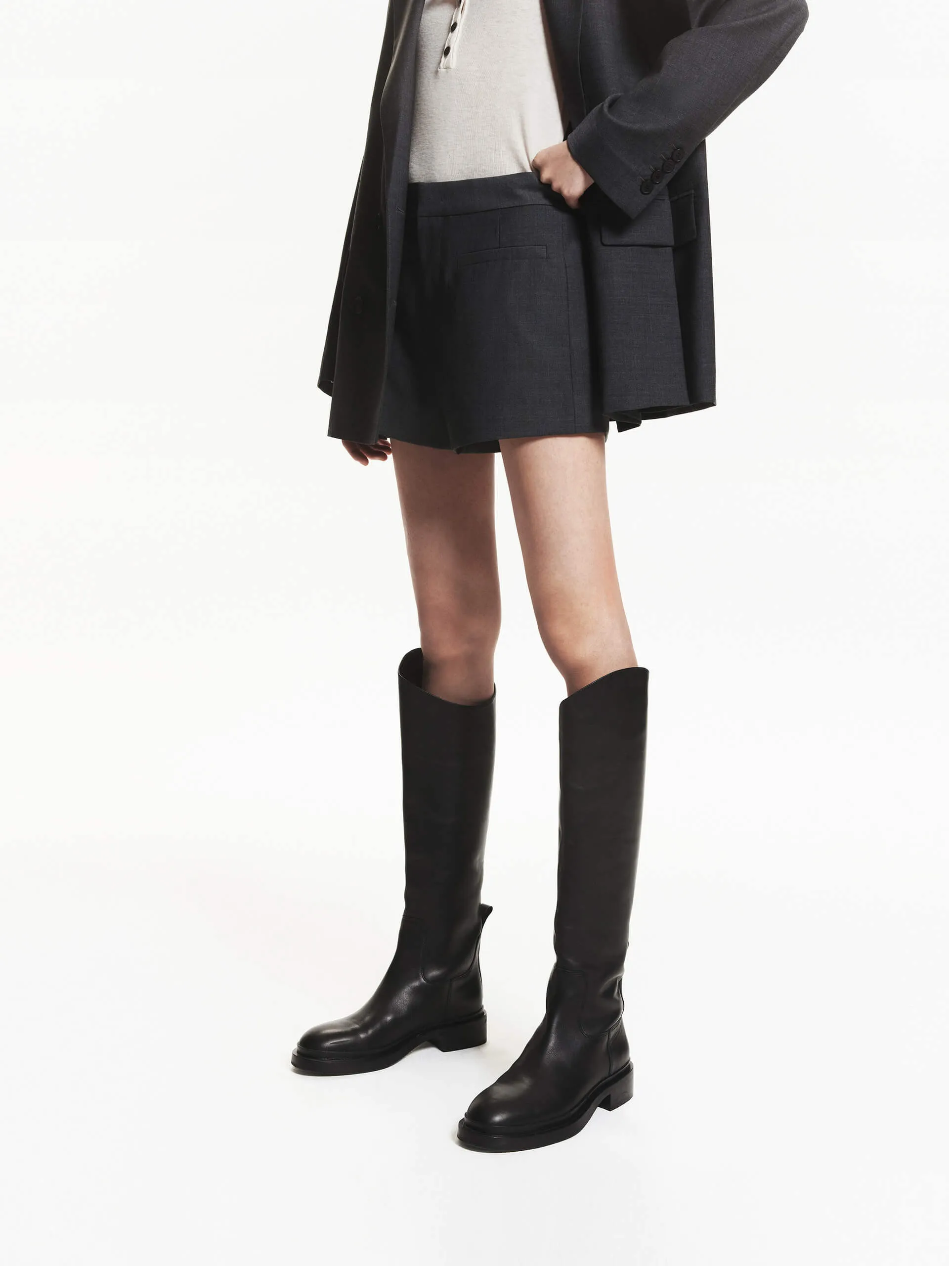 Tailored High Waist Shorts