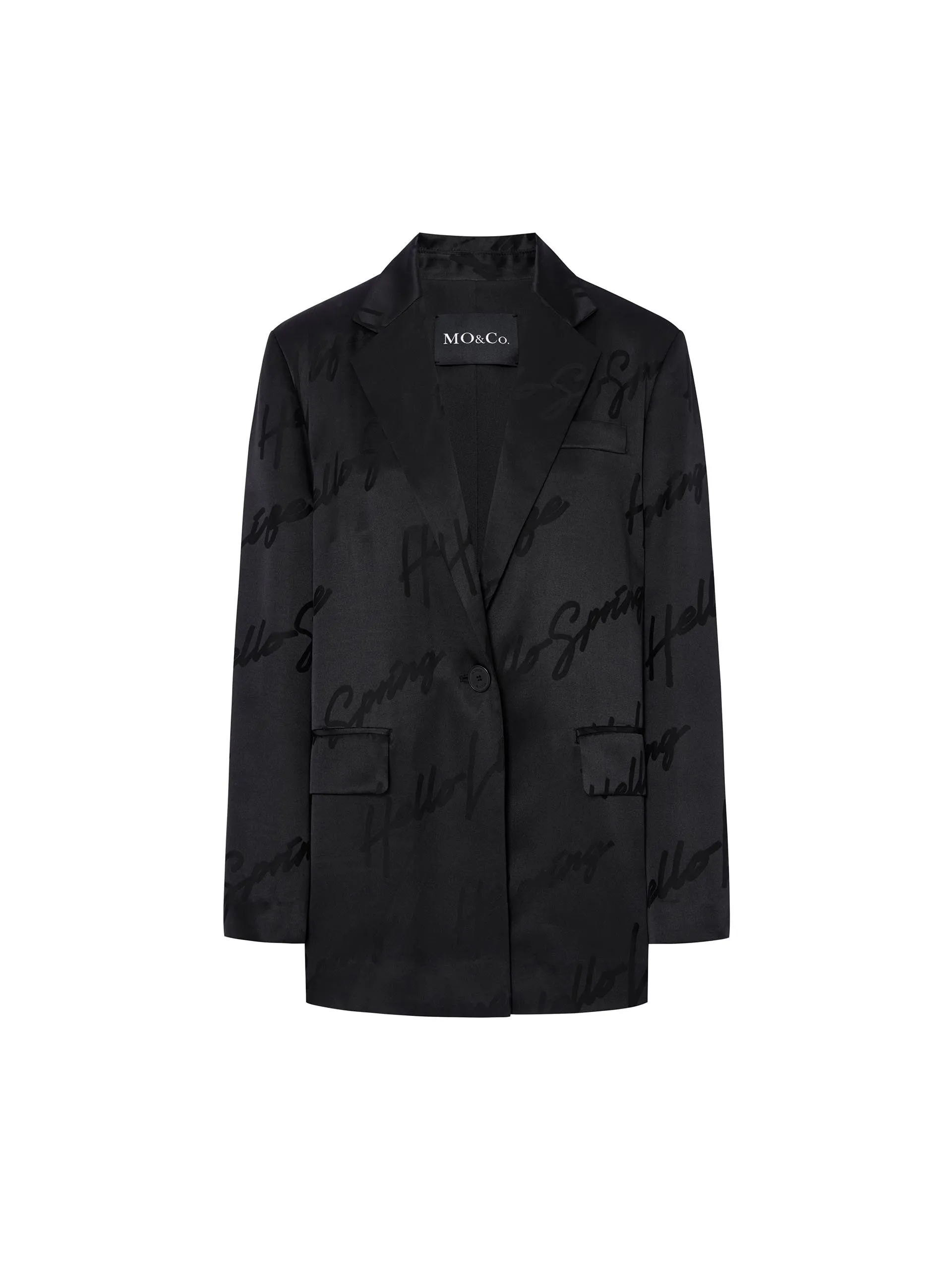 Tailored Jacquard Letter Blazer