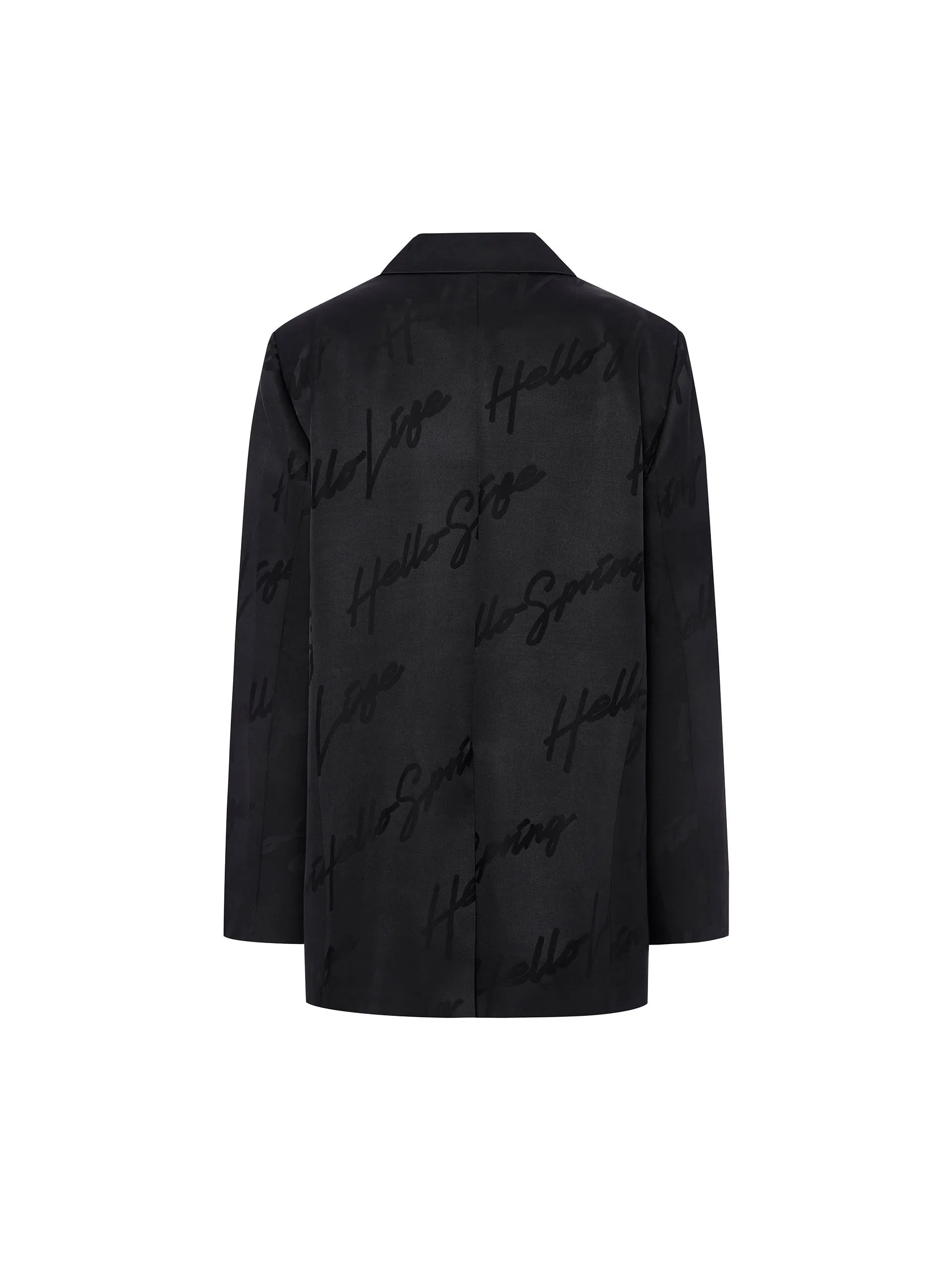 Tailored Jacquard Letter Blazer