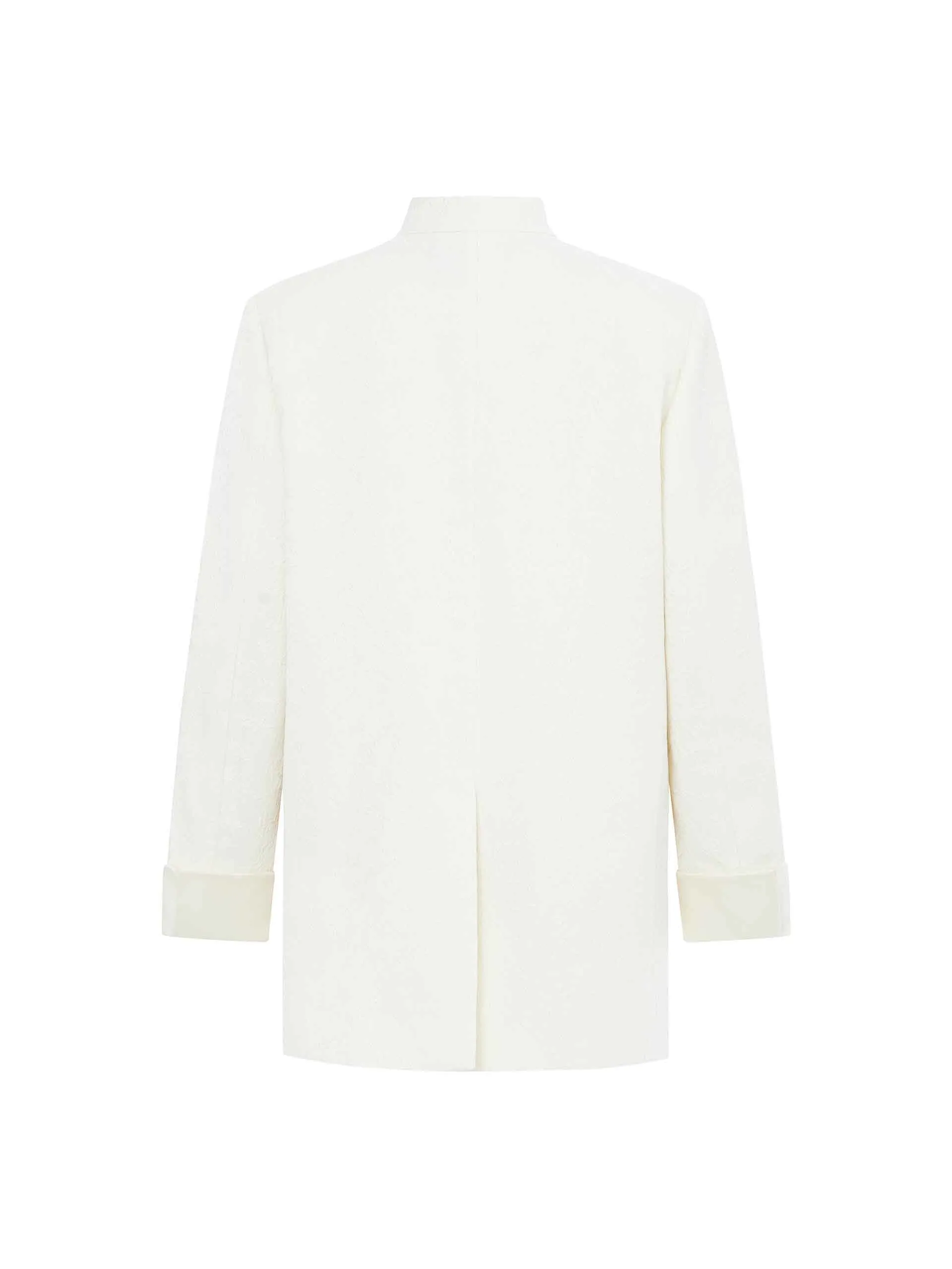 Tie Detail Jacquard Blazer