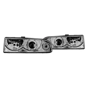 Winjet Projector Headlights Chevy Blazer (1998-2005) Halo LED - Black or Chrome