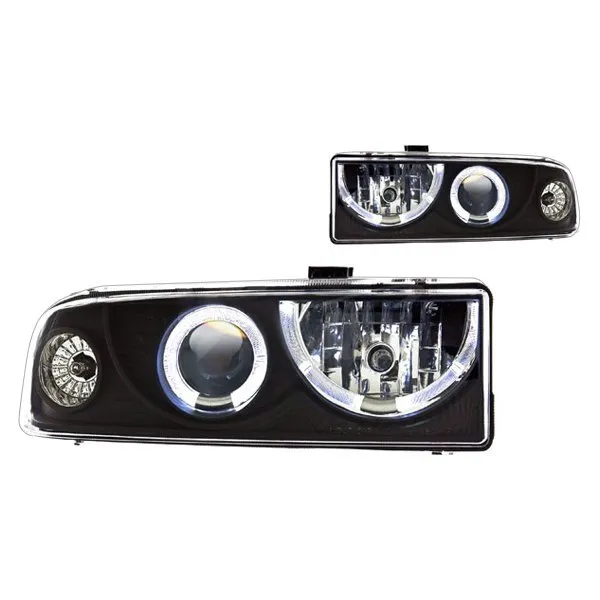 Winjet Projector Headlights Chevy Blazer (1998-2005) Halo LED - Black or Chrome